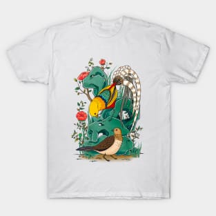 Minhwa: Golden Pheasant Couple A Type T-Shirt